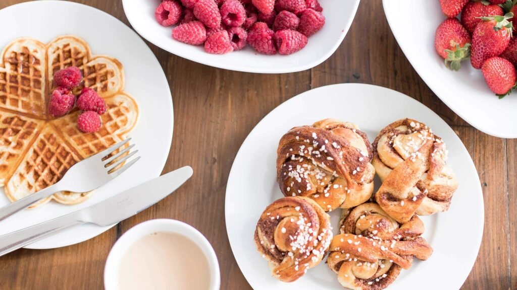 Fast Food For Breakfast food from above